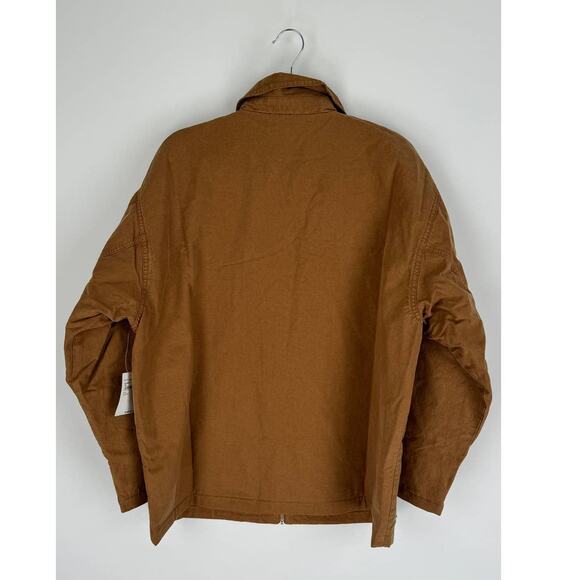 Good American Chore Dropped Shoulder Utility Jacket Rust Size 2 Medium Brown New - Picture 9 of 10